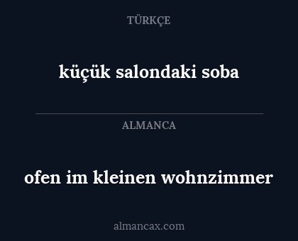küçük salondaki soba - ofen im kleinen wohnzimmer