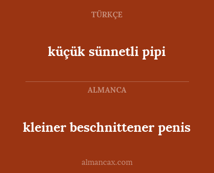 küçük sünnetli pipi - kleiner beschnittener penis