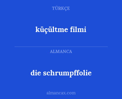küçültme filmi - die schrumpffolie