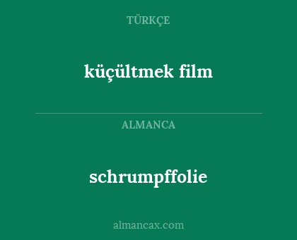 schrumpffolie - küçültmek film