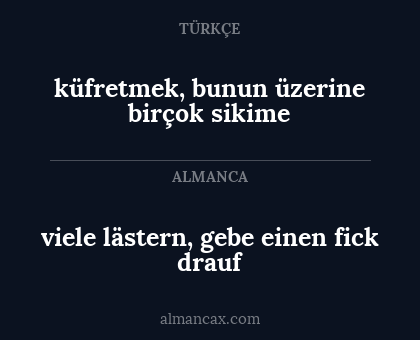 küfretmek, bunun üzerine birçok sikime - viele lästern, gebe einen fick drauf