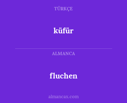 fluchen - küfür