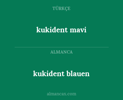 kukident blauen - kukident mavi