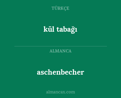 aschenbecher - kül tabağı