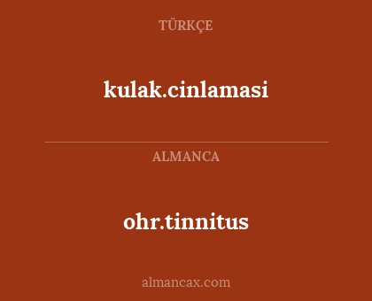 kulak.cinlamasi - ohr.tinnitus
