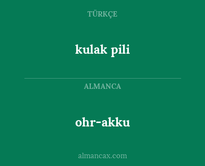 kulak pili - ohr-akku