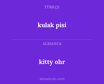 kitty ohr - kulak pisi