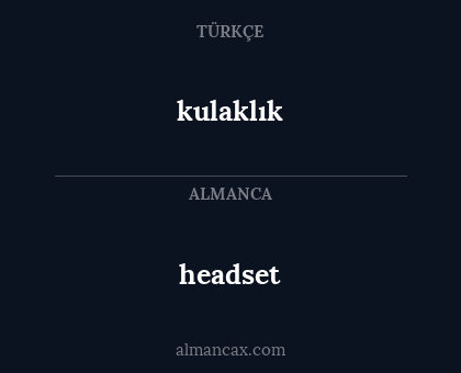 headset - kulaklık