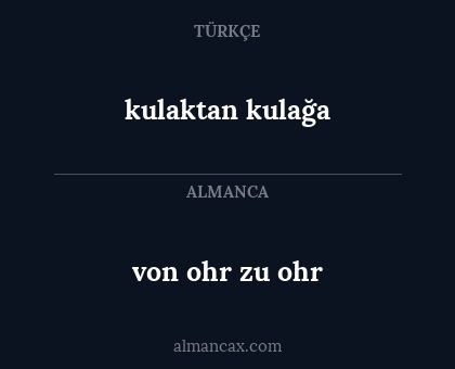 kulaktan kulağa - von ohr zu ohr