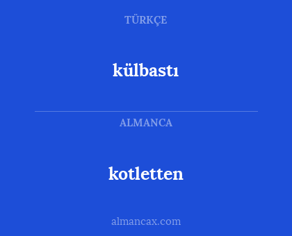 külbastı - kotletten