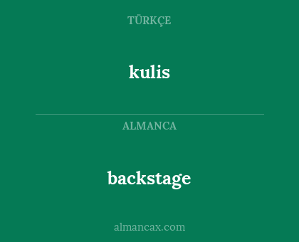 backstage - kulis