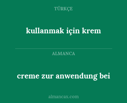 kullanmak için krem - creme zur anwendung bei