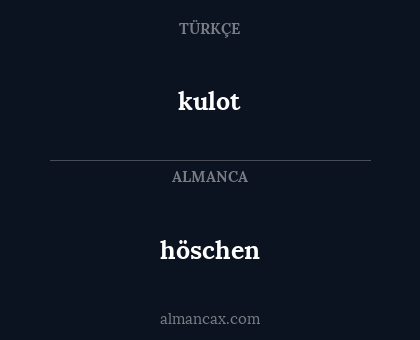 höschen - kulot