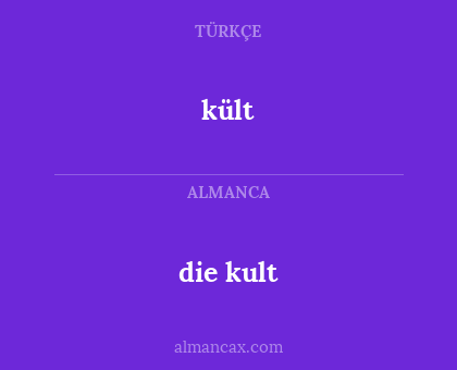 kült - die kult
