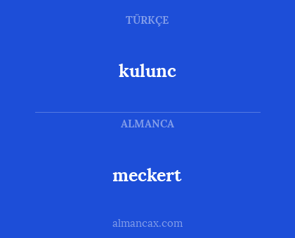 meckert - kulunc