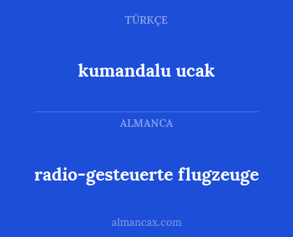 radio-gesteuerte flugzeuge - kumandalu ucak