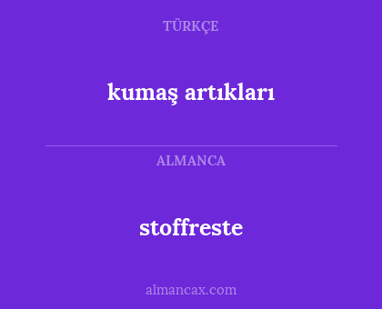 stoffreste - kumaş artıkları