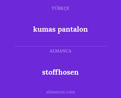 stoffhosen - kumas pantalon
