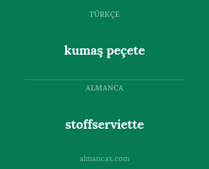 stoffserviette - kumaş peçete