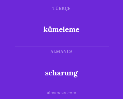 scharung - kümeleme