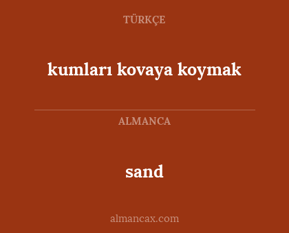sand - kumları kovaya koymak