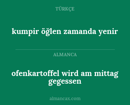 kumpir öğlen zamanda yenir - ofenkartoffel wird am mittag gegessen