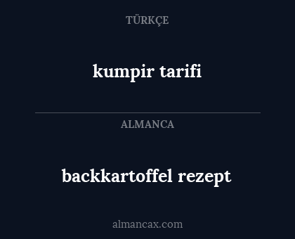kumpir tarifi - backkartoffel rezept