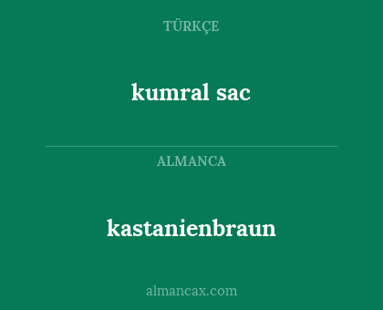 kumral sac - kastanienbraun