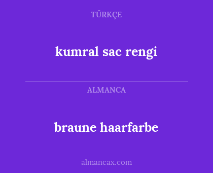 braune haarfarbe - kumral sac rengi