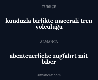 kunduzla birlikte macerali tren yolculuğu - abenteuerliche zugfahrt mit biber