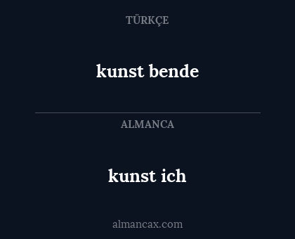 kunst bende - kunst ich