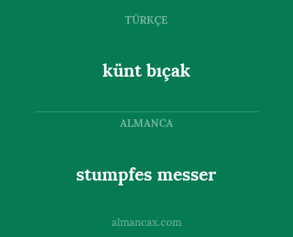 stumpfes messer - künt bıçak