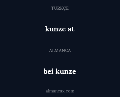 bei kunze - kunze at