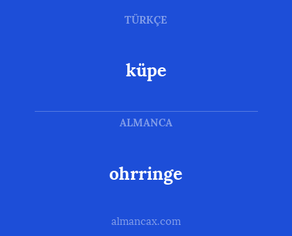 ohrringe - küpe