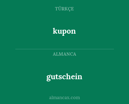 gutschein - kupon