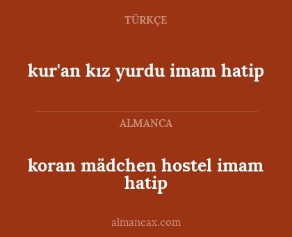 koran mädchen hostel imam hatip - kur'an kız yurdu imam hatip