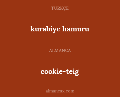 cookie-teig - kurabiye hamuru