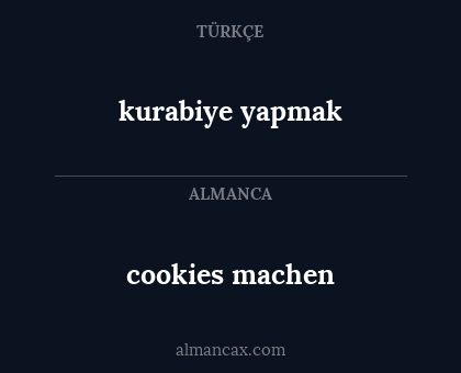 kurabiye yapmak - cookies machen