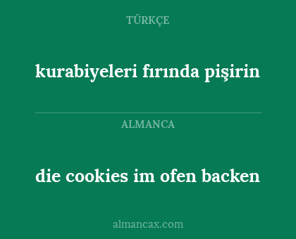 kurabiyeleri fırında pişirin - die cookies im ofen backen
