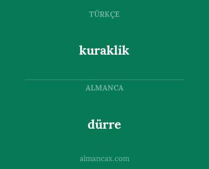 dürre - kuraklik