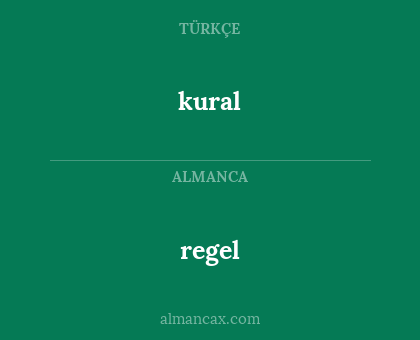 kural - regel