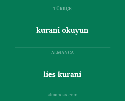 lies kurani - kurani okuyun