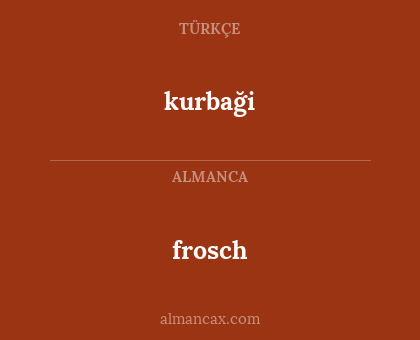 kurbaği - frosch