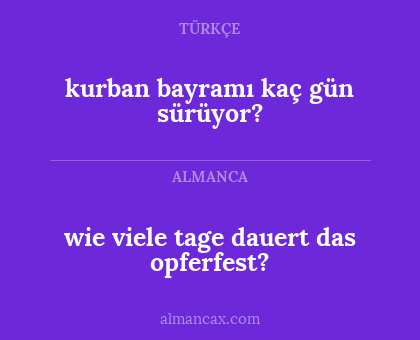 kurban bayramı kaç gün sürüyor? - wie viele tage dauert das opferfest?