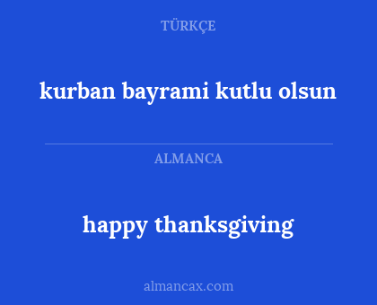 kurban bayrami kutlu olsun - happy thanksgiving