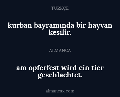 kurban bayramında bir hayvan kesilir. - am opferfest wird ein tier geschlachtet.