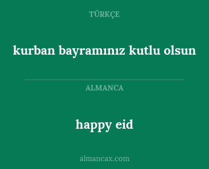 happy eid - kurban bayramınız kutlu olsun