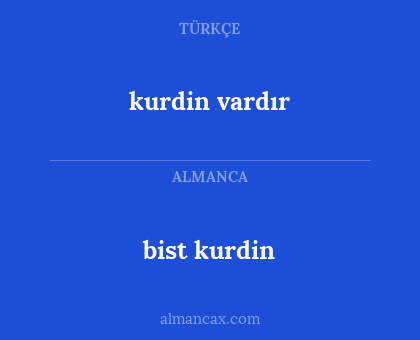 bist kurdin - kurdin vardır