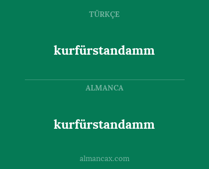 kurfürstandamm - kurfürstandamm