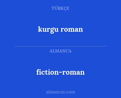 kurgu roman - fiction-roman